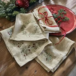 LOBERON Nappes|Linge De Table*Lot de 4 serviettes Lenius
