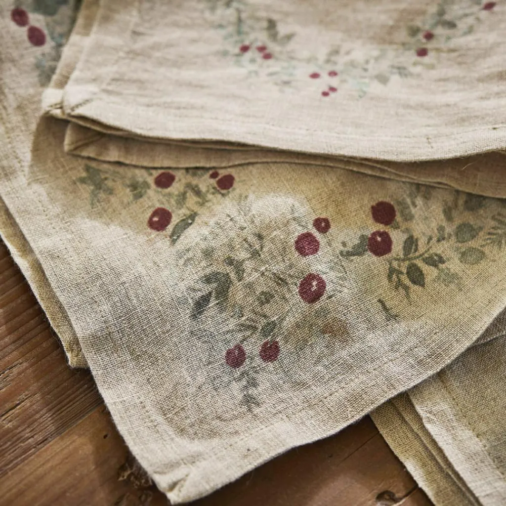 LOBERON Nappes|Linge De Table*Lot de 4 serviettes Lenius