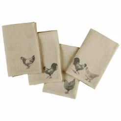 LOBERON Nappes|Linge De Table*Lot de 4 serviettes Walorine