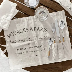 LOBERON Nappes*Lot de 2 sets de table Voyage