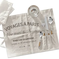 LOBERON Nappes*Lot de 2 sets de table Voyage