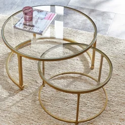 LOBERON Tables Basses|Tables Basses*Lot de 2 tables basses Caraman
