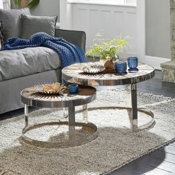 LOBERON Tables Basses|Tables Basses*Lot de 2 tables basses Houghton