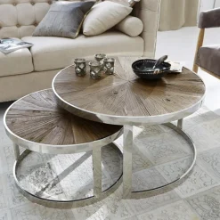 LOBERON Tables Basses|Tables Basses*Lot de 2 tables basses Houghton