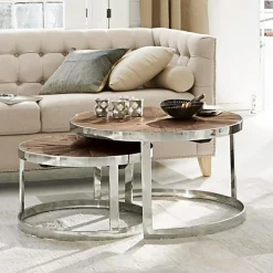 LOBERON Tables Basses|Tables Basses*Lot de 2 tables basses Houghton
