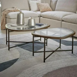 LOBERON Tables Basses|Tables Basses*Lot de 2 tables basses Kembria