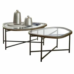 LOBERON Tables Basses|Tables Basses*Lot de 2 tables basses Kembria