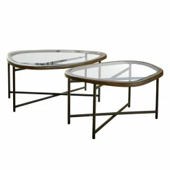 LOBERON Tables Basses|Tables Basses*Lot de 2 tables basses Kembria
