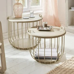 LOBERON Tables Basses|Tables Basses*Lot de 2 tables basses Lawson