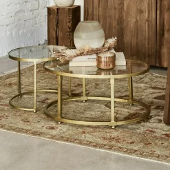 LOBERON Tables Basses|Tables Basses*Lot de 2 tables basses Ninove