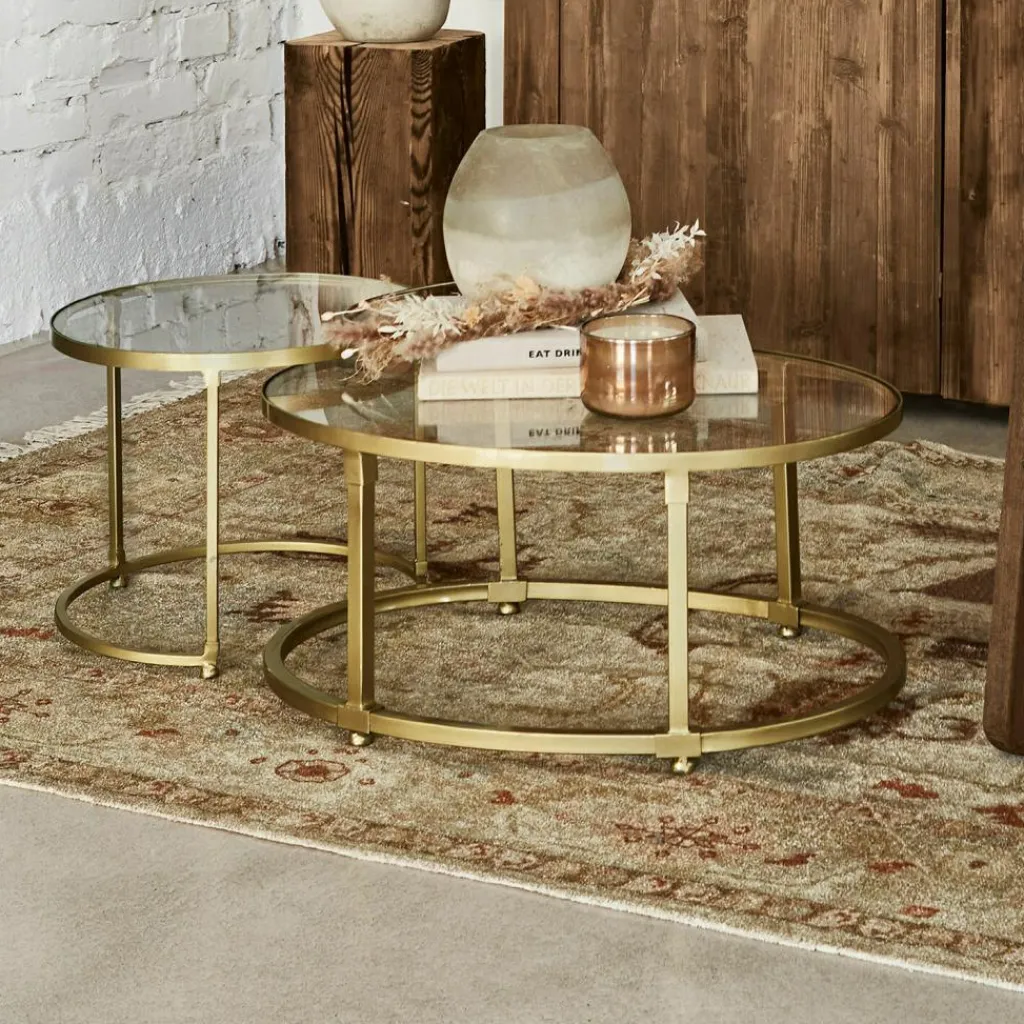 LOBERON Tables Basses|Tables Basses*Lot de 2 tables basses Ninove