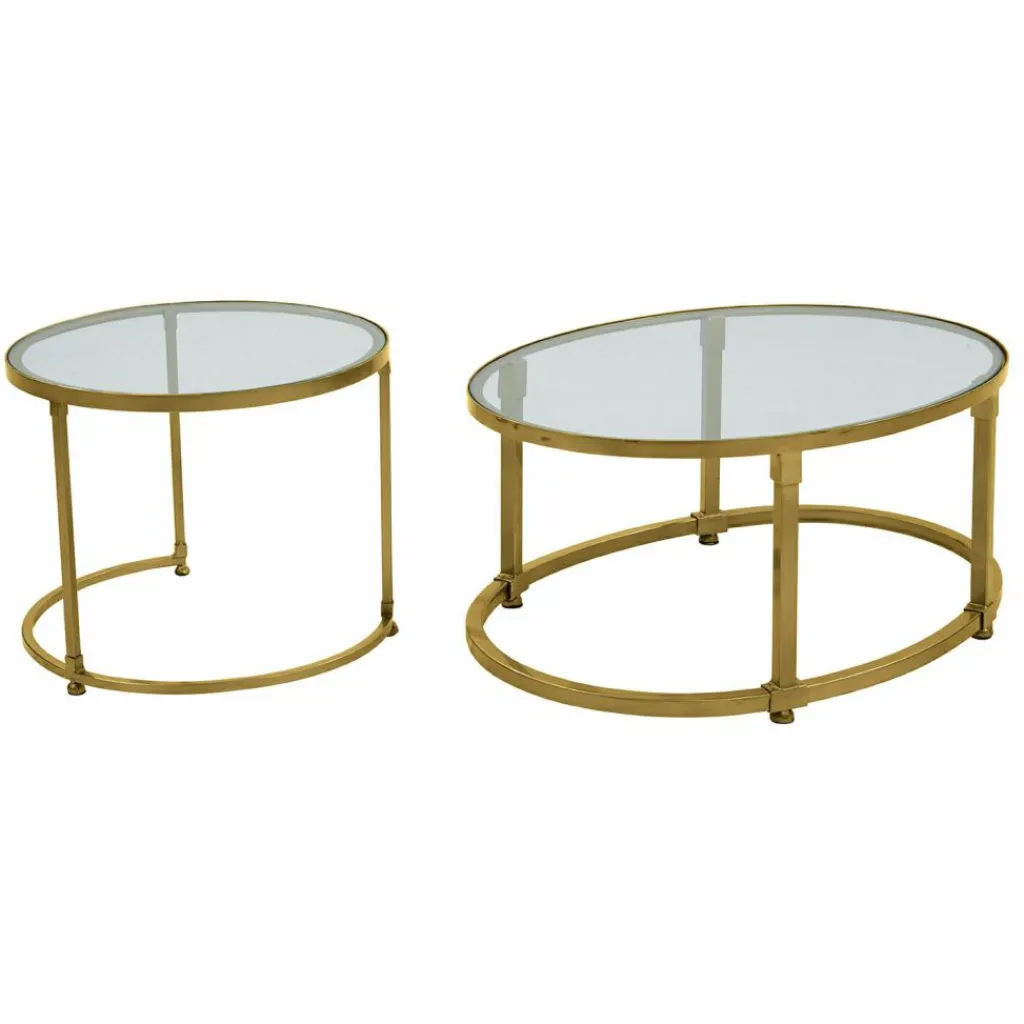 LOBERON Tables Basses|Tables Basses*Lot de 2 tables basses Ninove