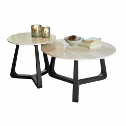 LOBERON Tables Basses|Tables Basses*Lot de 2 tables basses Tressane