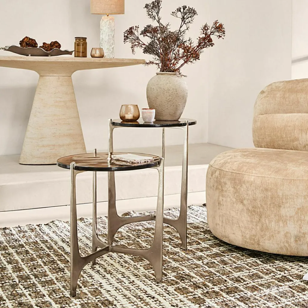 LOBERON Tables D'Appoint|Tables D'Appoint*Lot de 2 tables d’appoint Jouvènne