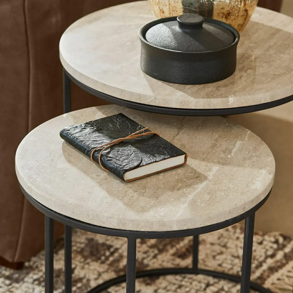 LOBERON Tables D'Appoint|Tables D'Appoint*Lot de 2 tables d’appoint Émorieux