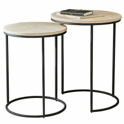 LOBERON Tables D'Appoint|Tables D'Appoint*Lot de 2 tables d’appoint Émorieux