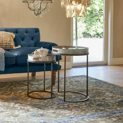 LOBERON Tables D'Appoint|Tables D'Appoint*Lot de 2 tables d’appoint Saint Mark