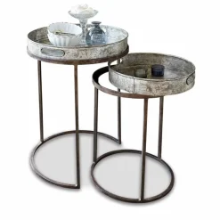 LOBERON Tables D'Appoint|Tables D'Appoint*Lot de 2 tables d’appoint Saint Mark