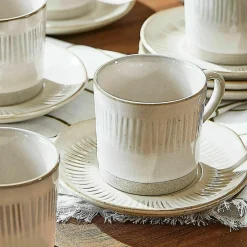 LOBERON Vaisselle|Vaisselle*Lot de 6 tasses avec soucoupes Périers