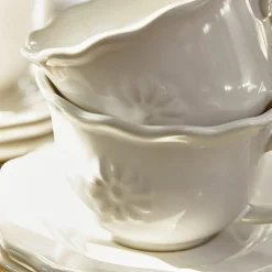 LOBERON Vaisselle|Vaisselle*Lot de 6 tasses avec soucoupes Mallevesse