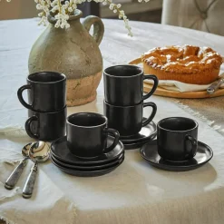 LOBERON Vaisselle|Vaisselle*Lot de 6 tasses et soucoupes Biarré