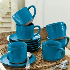 LOBERON Vaisselle|Vaisselle*Lot de 6 tasses et soucoupes Biarré
