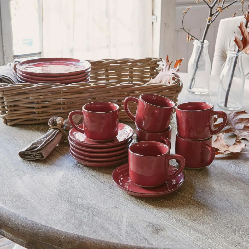 LOBERON Vaisselle|Vaisselle*Lot de 6 tasses et soucoupes Biarré