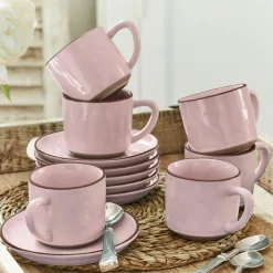 LOBERON Vaisselle|Vaisselle*Lot de 6 tasses et soucoupes Biarré