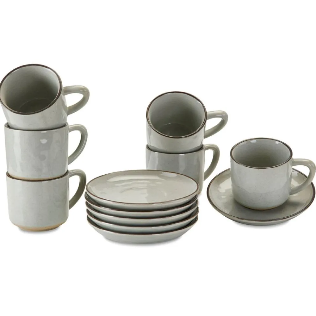 LOBERON Vaisselle|Vaisselle*Lot de 6 tasses et soucoupes Biarré