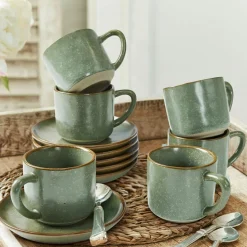 LOBERON Vaisselle|Vaisselle*Lot de 6 tasses et soucoupes Biarré