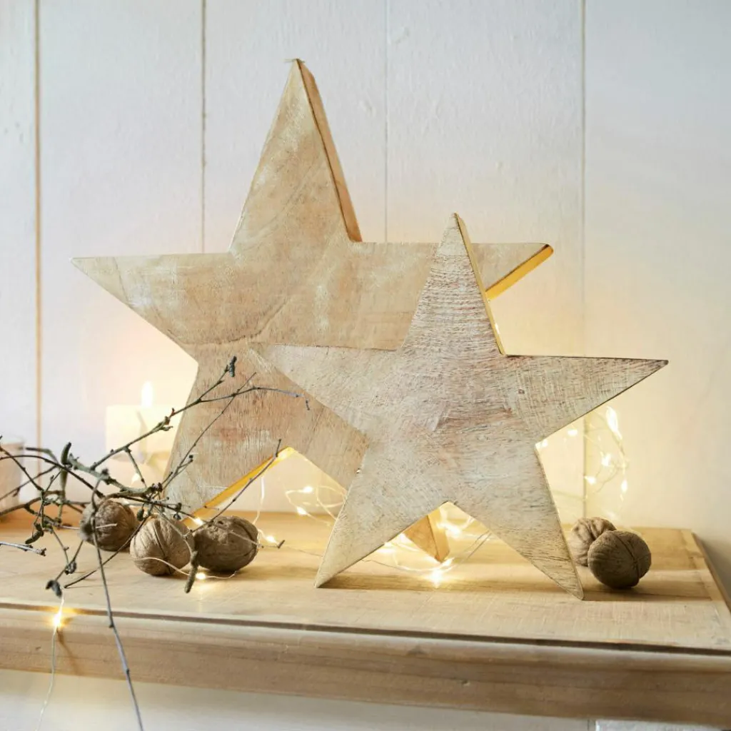 LOBERON Objets Décoratifs De Noël*Lot de 2 étoiles Dunino
