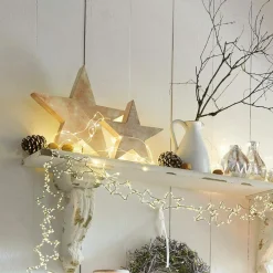 LOBERON Objets Décoratifs De Noël*Lot de 2 étoiles Dunino