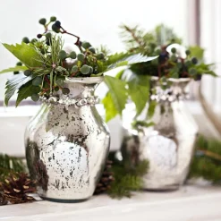 LOBERON Décorations De Table De Noël*Lot de 2 vases Louna