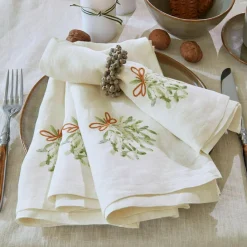 LOBERON Nappes|Linge De Table*Lot de 4 serviettes de table Mistletoe