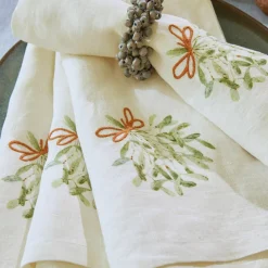LOBERON Nappes|Linge De Table*Lot de 4 serviettes de table Mistletoe
