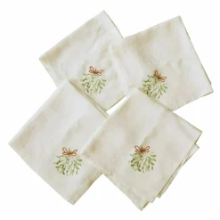 LOBERON Nappes|Linge De Table*Lot de 4 serviettes de table Mistletoe