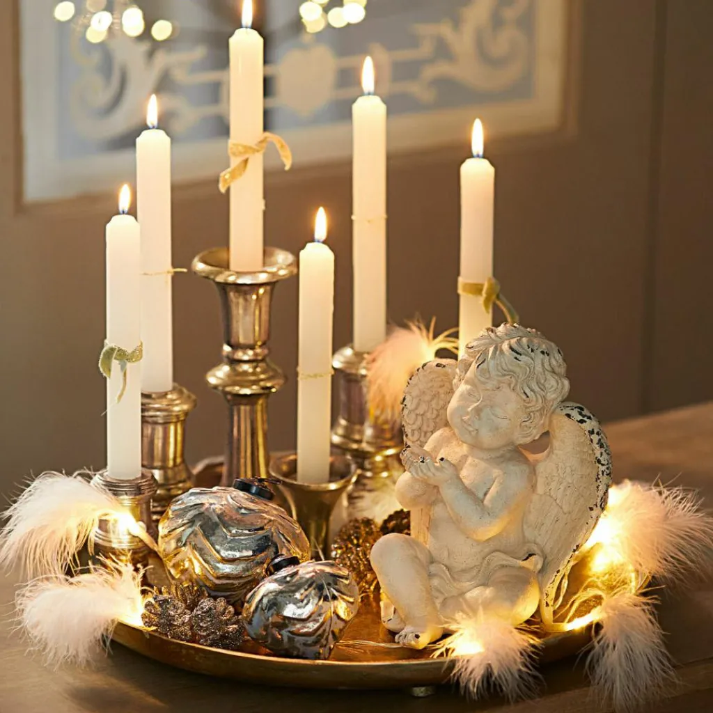 LOBERON Décorations De Table De Noël|Photophores, Chandeliers Et Lanternes*Plateau à bougies Tiralen