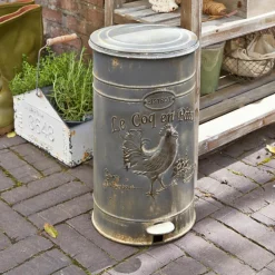 LOBERON Outils De Jardin*Poubelle Gris