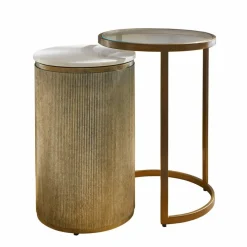 LOBERON Tables D'Appoint|Tables D'Appoint*Set de 2 tables d