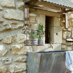 LOBERON Outils De Jardin*Étagère murale et paniers à plantes Hemente